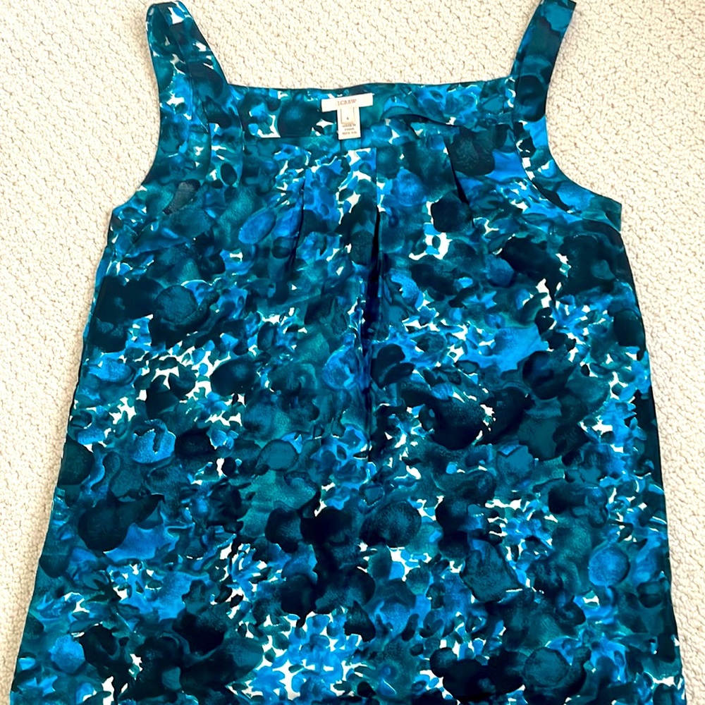 Cute silk J Crew tank top, from the office to happy hour with this one